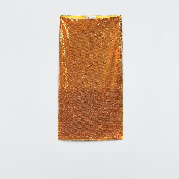 ZARA SEQUIN KNIT SKIRT - Picture 8 of 12